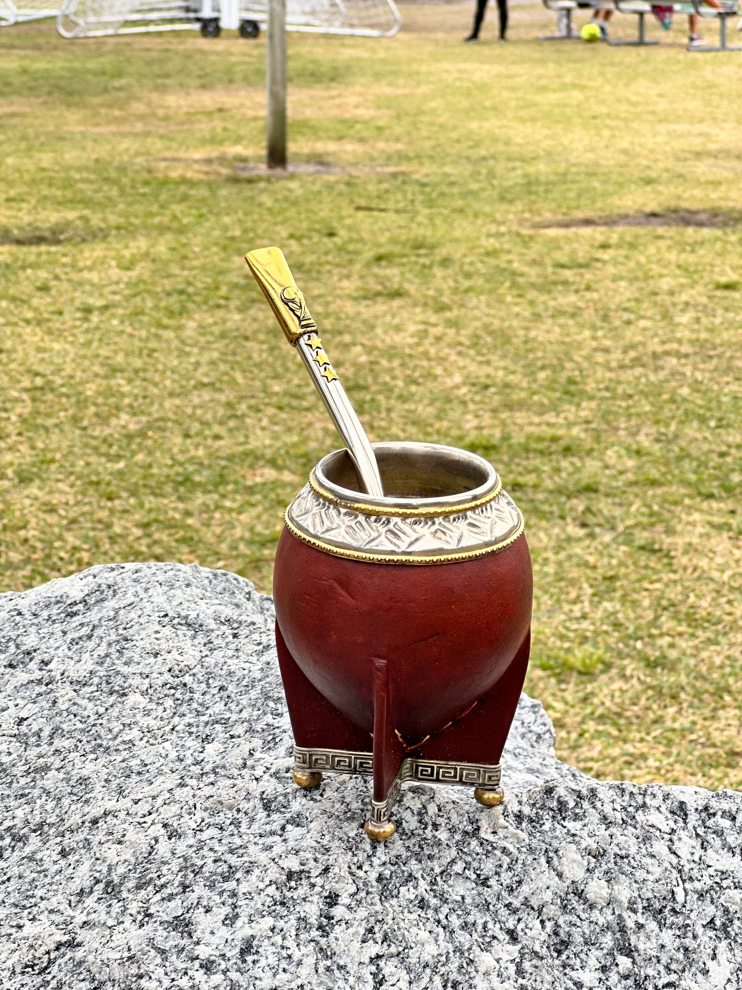 Alpaca and Bronze Straw-Campeones del Mundo-Mate Argentino.