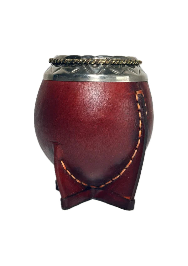 Mate Cup Argentino Torpedo sin base-con fleje de Bronce. (With Straw)