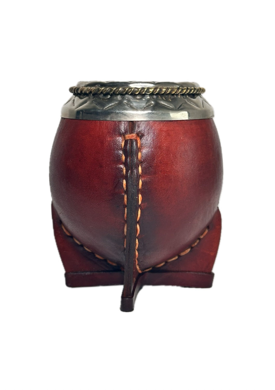 Mate Cup Argentino Torpedo sin base-con fleje de Bronce. (With Straw)