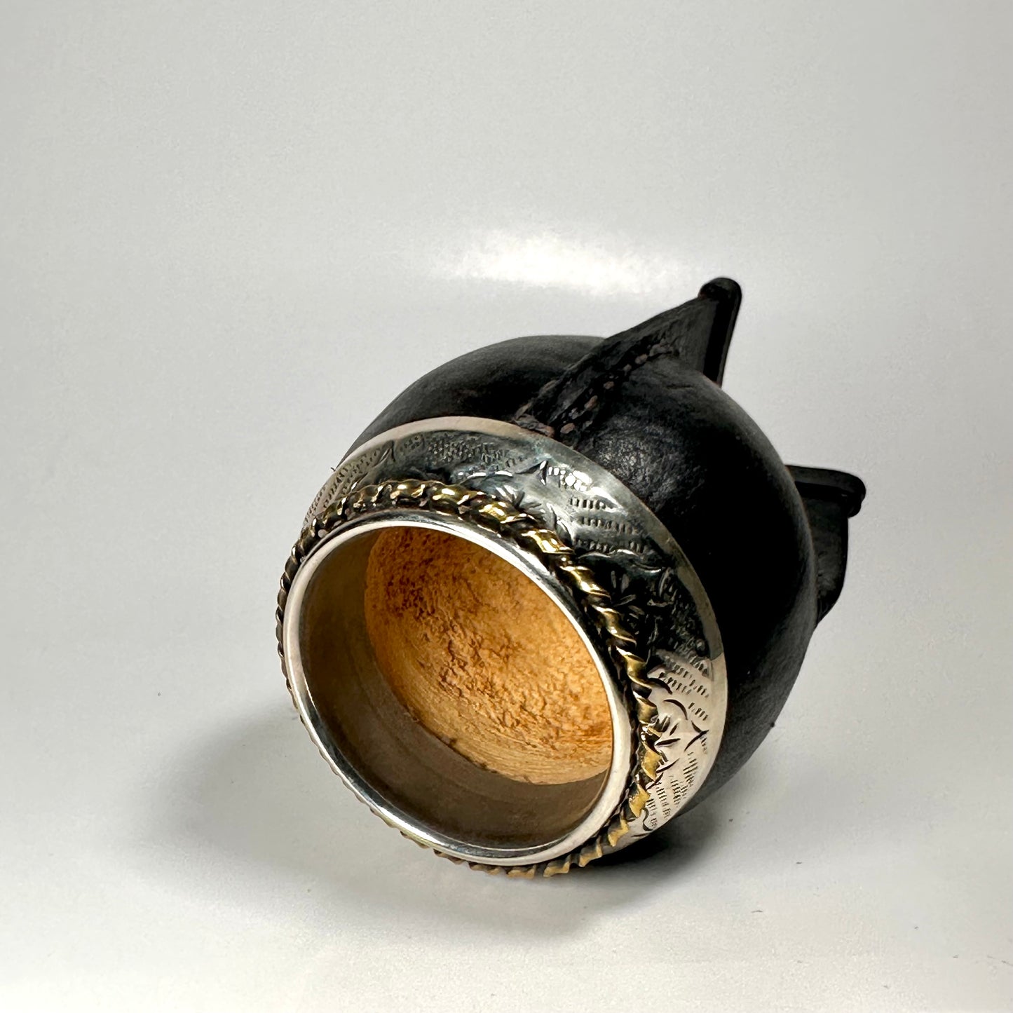 Mate Cup Argentino Torpedo sin base-con fleje de Bronce. (With Straw)