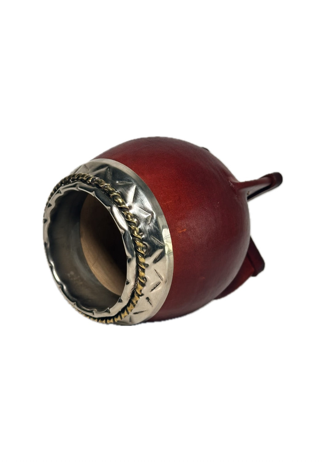 Mate Cup Argentino Torpedo sin base-con fleje de Bronce. (With Straw)