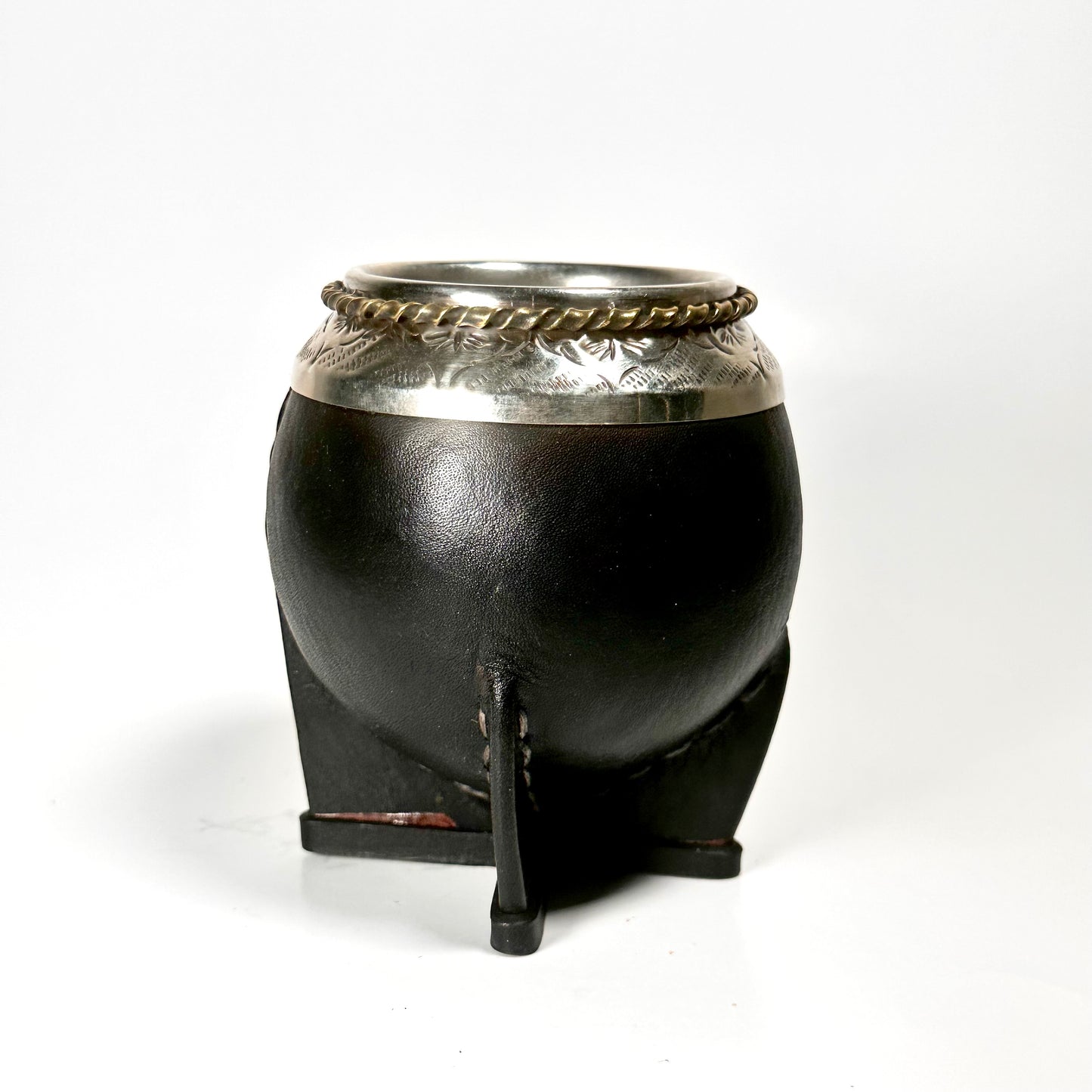 Mate Cup Argentino Torpedo sin base-con fleje de Bronce. (With Straw)