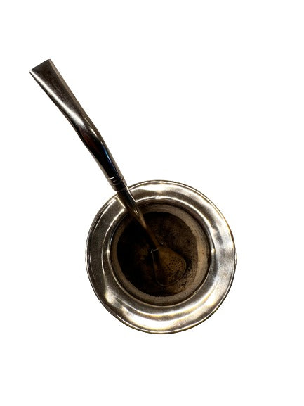 Mate Cup Argentino Imperial Floreado sin base.(With Straw)