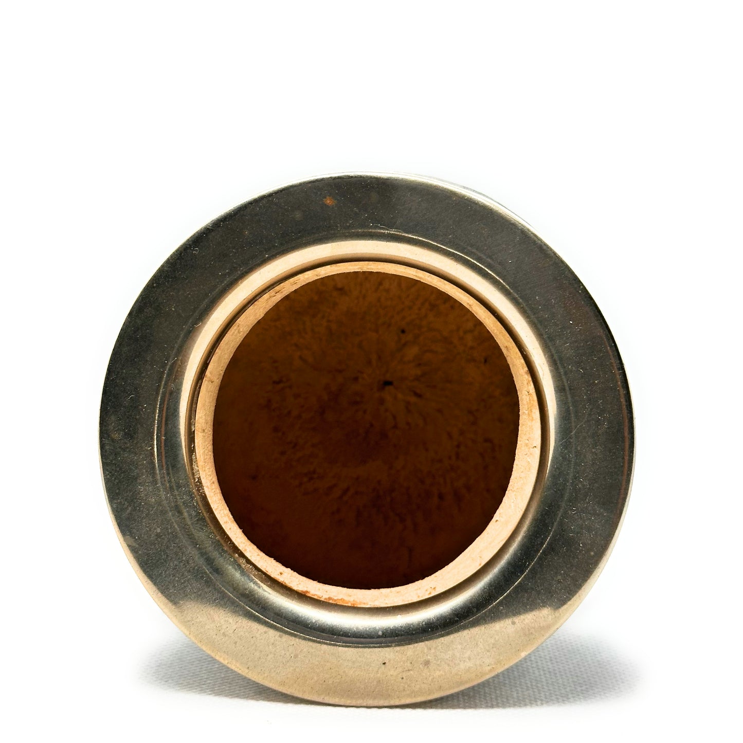 Mate Cup Argentino Imperial Negro Floreado sin base.(With Straw)